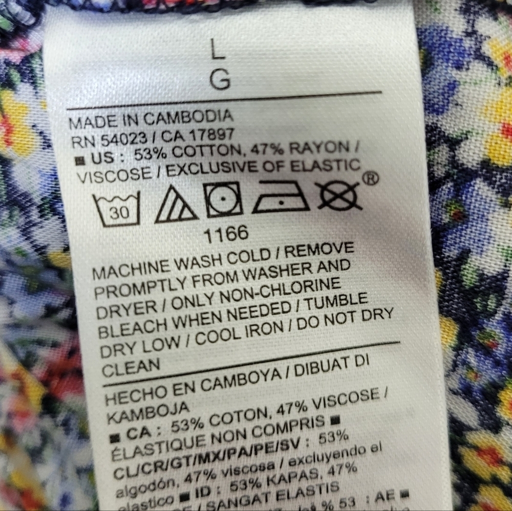 Old Navy Tie Shoulder Floral Dress Size Large NWT - Picture 10 of 11